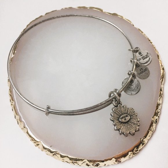 Alex and Ani Waterlily bangle charm bracelet - Picture 4 of 5